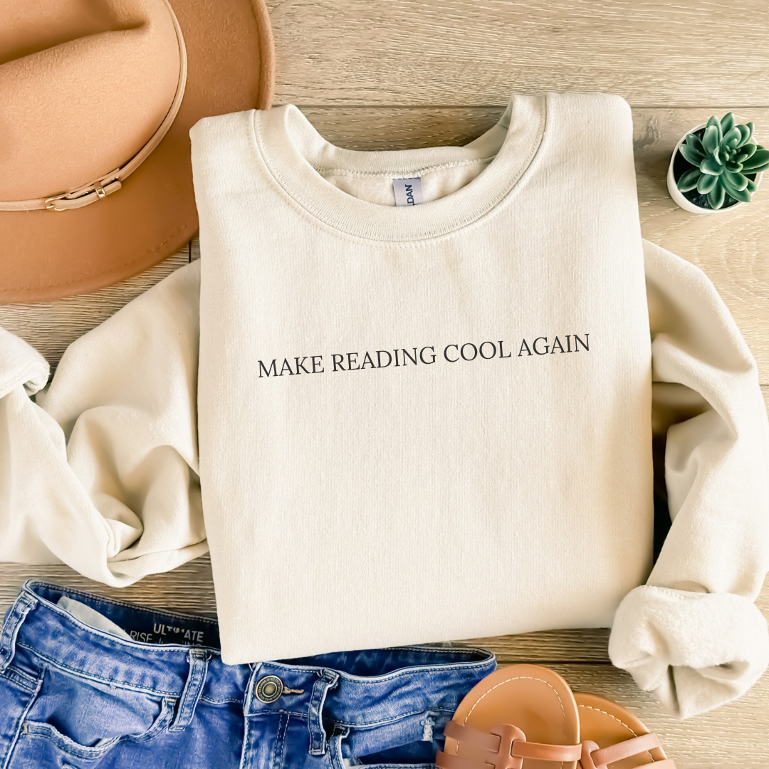 "Make reading cool again" Crewneck Sweatshirt