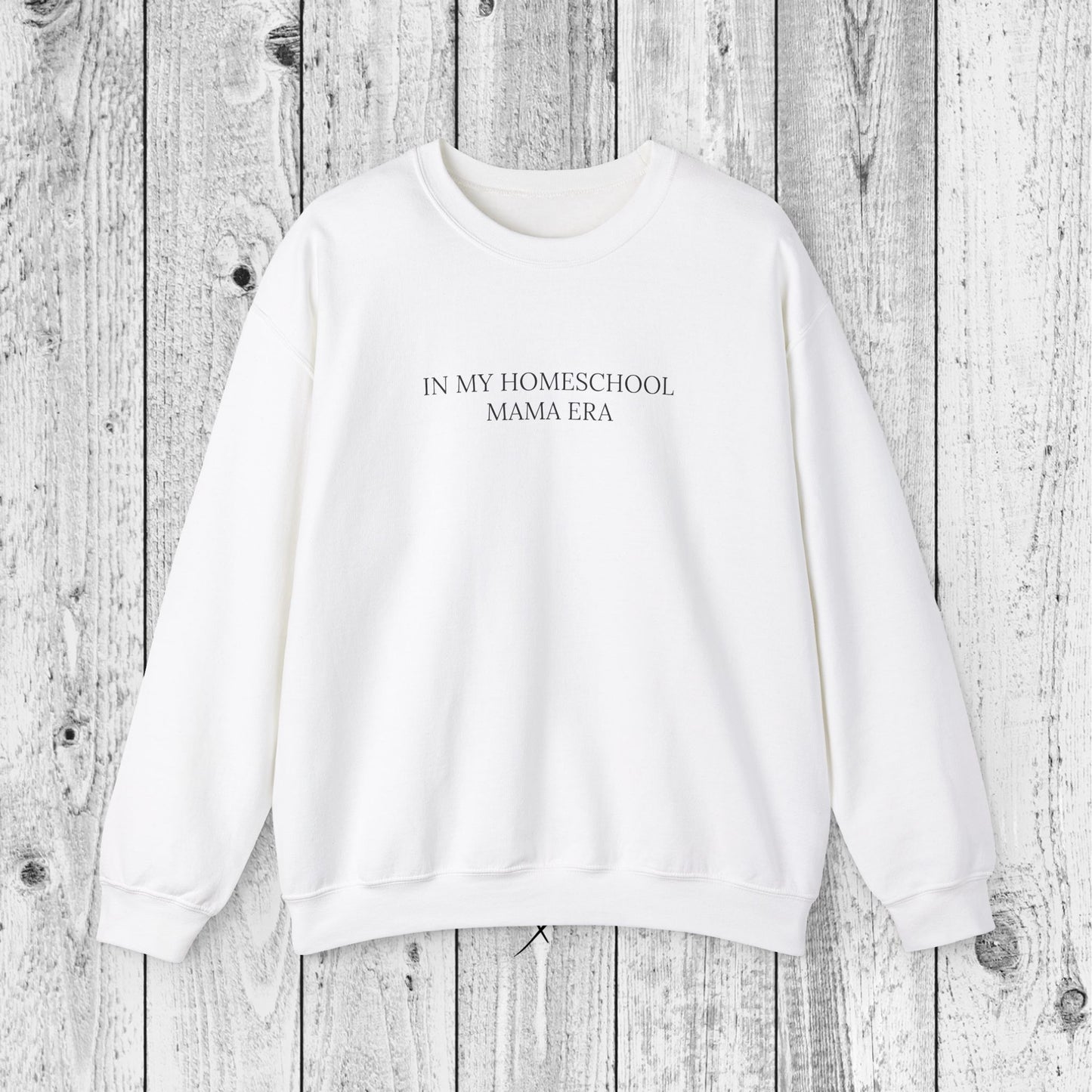 "In my homeschool mama era" Crewneck Sweatshirt